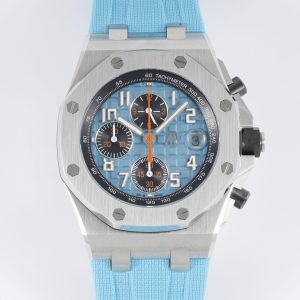 Replica Audemars Piguet Royal Oak Offshore 42 mm, Blue Ref. 26238ST.OO.A340CA.01