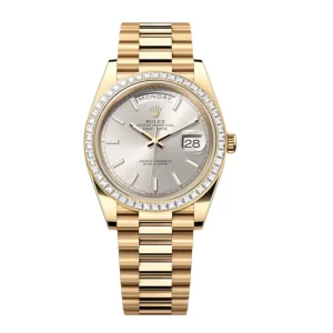 Superclone Rolex Day-Date Silver Dial 228398TBR 40 mm