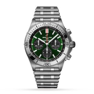 Replica Breitling Chronomat B01 42 Stainless Steel – Green AB0134101L1A1