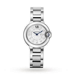 Replica Cartier Ballon Bleu De Cartier Watch 28mm Quartz Steel Diamonds WE902073