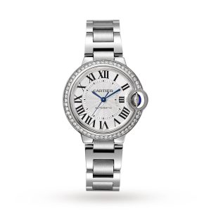 Replica Cartier Ballon Bleu De Cartier Watch 33mm Automatic Steel Diamonds W4BB0016