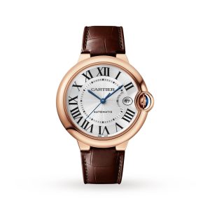 Replica Cartier Ballon Bleu De Cartier Watch 40mm Automatic 18k Rose Gold Leather WGBB0035