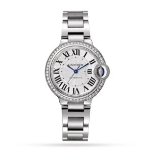 Replica Cartier Ballon Bleu de Cartier watch 33mm mechanical movement with automatic winding steel diamonds W4BB0023