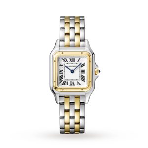 Replica Cartier Panthère De Cartier Watch Medium Model Quartz Yellow Gold Steel W2PN0007