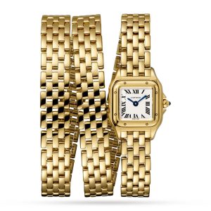 Replica Cartier Panthère De Cartier Watch Mini Model Quartz 18k Yellow Gold WGPN0012