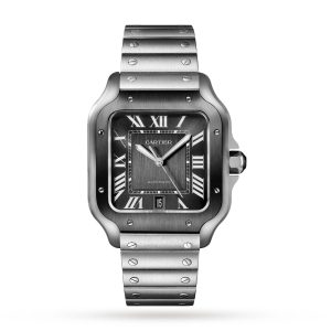Replica Cartier Santos De Cartier Watch Large Model Automatic Steel ADLC Interchangeable Metal And Rubber Bracelets WSSA0037