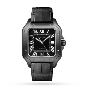 Replica Cartier Santos De Cartier Watch Large Model Automatic Steel Adlc Interchangeable Rubber And Leather Bracelets WSSA0039