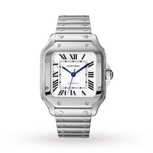 Replica Cartier Santos De Cartier Watch Medium Model Automatic Steel Interchangeable Metal And Leather Bracelets WSSA0029