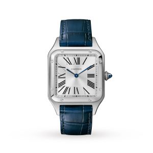Replica Cartier Santos-Dumont Watch Large Model Quartz Steel Leather WSSA0022