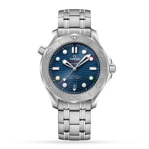 Replica Omega Seamaster “Beijing 2022” Diver 300M Co-Axial Master Chronometer 42mm Mens Watch O52230422003001