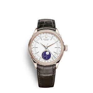 Replica Rolex Cellini Moonphase 39 mm 18 ct Everose gold polished finish m50535-0002