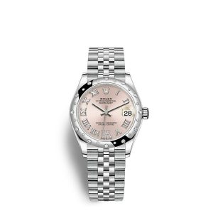 Replica Rolex Datejust 31 Oyster 31 mm Oystersteel white gold and diamonds m278344rbr-0026