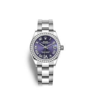 Replica Rolex Datejust 31 Oyster 31 mm Oystersteel white gold and diamonds m278384rbr-0029