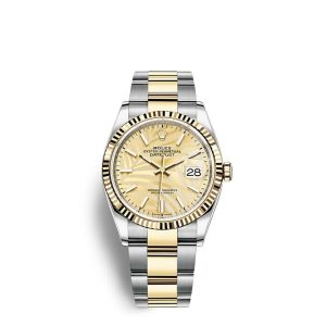 Replica Rolex Datejust 36 Oyster 36 mm Oystersteel and yellow gold m126233-0038