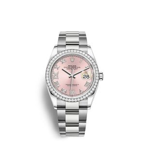 Replica Rolex Datejust 36 Oyster 36 mm Oystersteel white gold and diamonds m126284rbr-0024