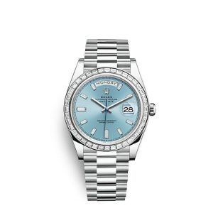 Replica Rolex Day-Date 40 Oyster 40 mm platinum and diamonds m228396tbr-0002