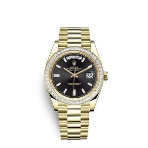 Replica Rolex Day-Date 40 Oyster 40 mm yellow gold and diamonds m228398tbr-0001