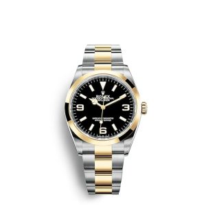 Replica Rolex Explorer Oyster 36 mm Oystersteel and yellow gold m124273-0001
