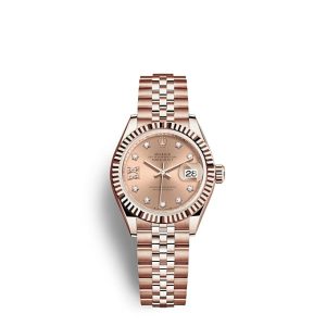 Replica Rolex Lady-Datejust Oyster 28 mm Everose gold m279175-0030