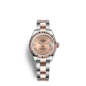 Replica Rolex Lady-Datejust Oyster 28 mm Oystersteel and Everose gold m279171-0026