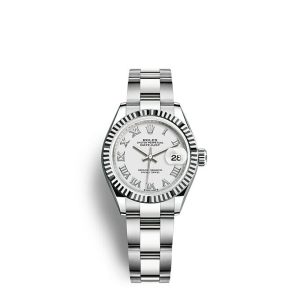 Replica Rolex Lady-Datejust Oyster 28 mm Oystersteel and white gold m279174-0020