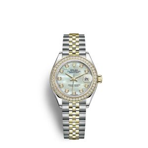 Replica Rolex Lady-Datejust Oyster 28 mm Oystersteel yellow gold and diamonds m279383rbr-0019