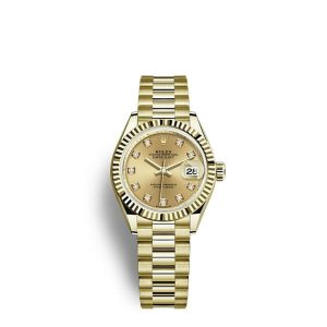 Replica Rolex Lady-Datejust Oyster 28 mm yellow gold m279178-0017