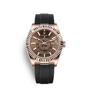 Replica Rolex Sky-Dweller Oyster 42 mm Everose gold m326235-0005