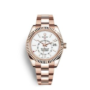 Replica Rolex Sky-Dweller Oyster 42 mm Everose gold m326935-0005
