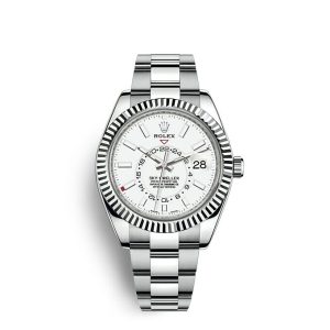 Replica Rolex Sky-Dweller Oyster 42 mm Oystersteel and white gold m326934-0001