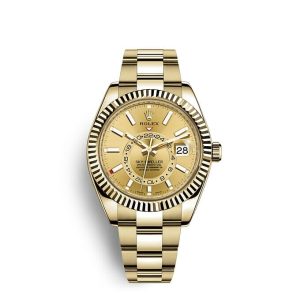 Replica Rolex Sky-Dweller Oyster 42 mm yellow gold m326938-0003