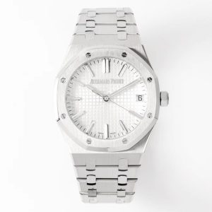 Replica Audemars Piguet Royal Oak 50th Anniversary 41 mm, White Ref. 15510ST.OO.1320ST.03