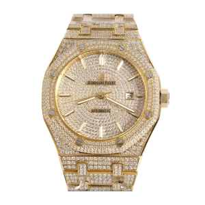 Replica Audemars Piguet Royal Oak Selfwinding 41 mm, Yellow Gold/Gem Set Ref. 15400SR.OO.1220SR.01