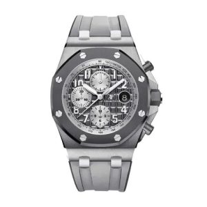 Replica Audemars Piguet Royal Oak Offshore Ghost 42 mm, Silver-Toned Ref. 26470IO.OO.A006CA.01