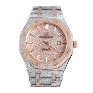 Replica Audemars Piguet Royal Oak Selfwinding 41 mm, Steel/Rose Gold, Gem Set Ref. 15400SR.OO.1220SR.01