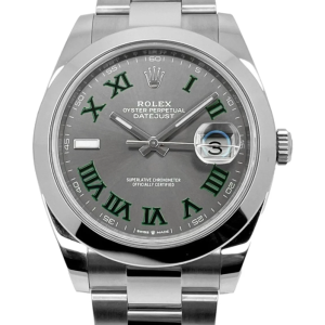 Superclone Rolex Datejust Rhodium Dial 126300 “Wimbledon” Oyster 41 mm